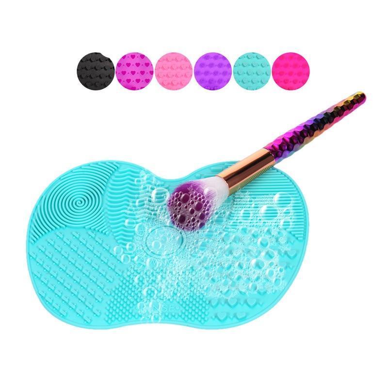 Escova de Silicone Para Limpeza de Pincel Maquiagem