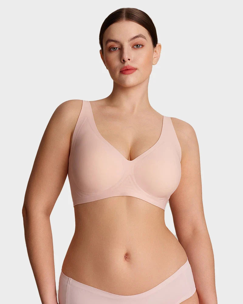 Sutiã Push-Up Decote V - Café