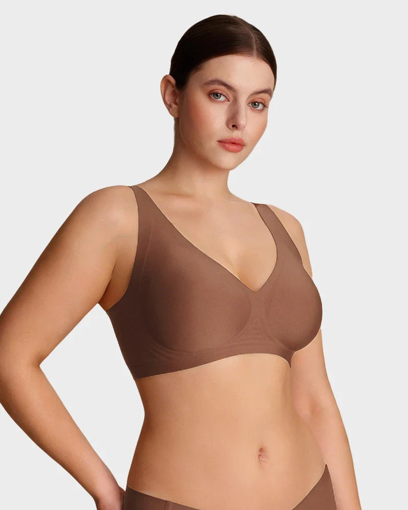 Sutiã Push-Up Decote V - Leopardo Claro Detalhe