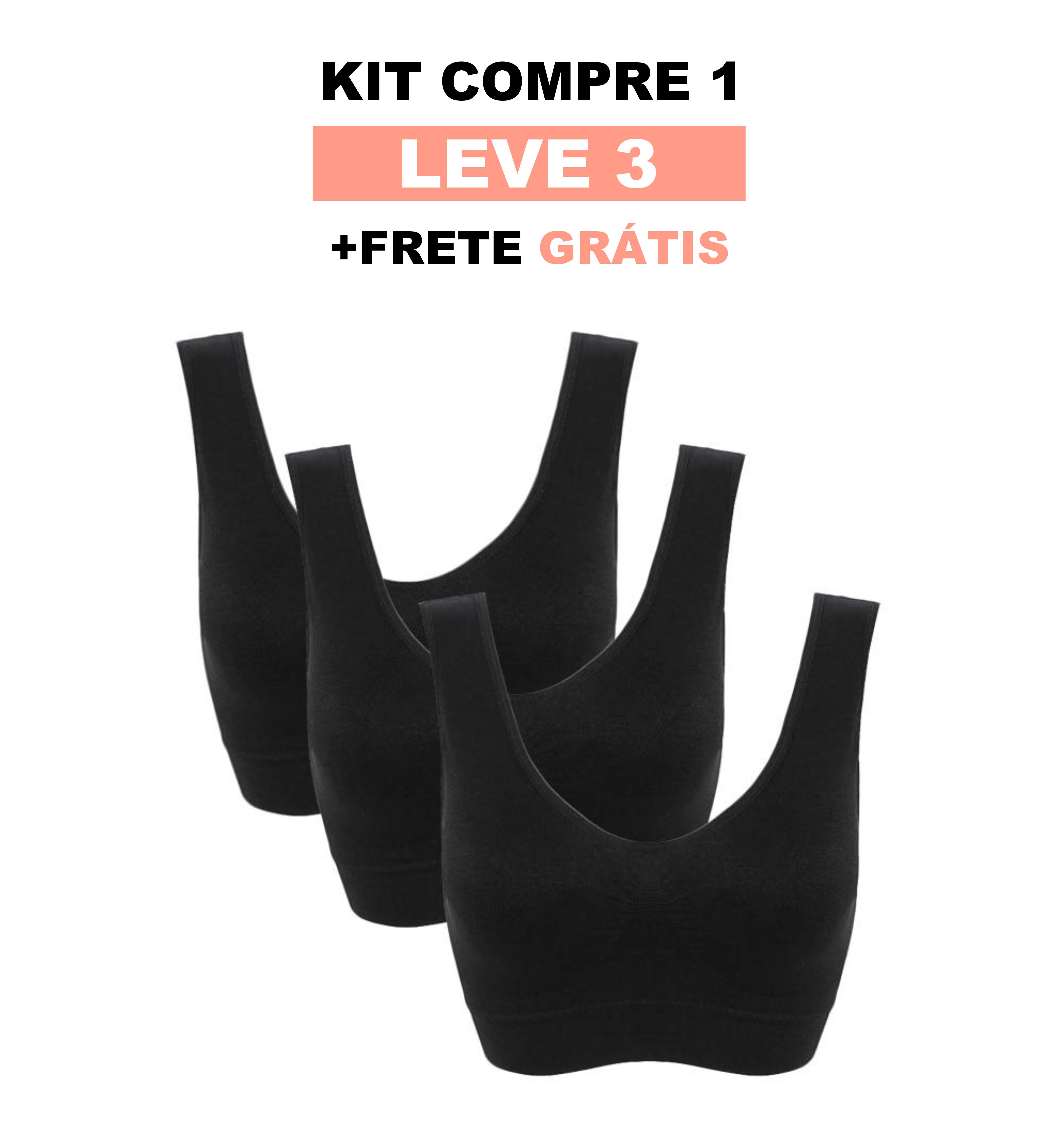 Kit 3 unidades - Sutiã Daily Comfort