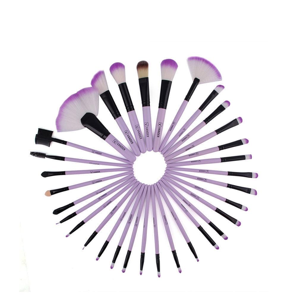 Kit com 32 Pincéis de Maquiagem Profissional